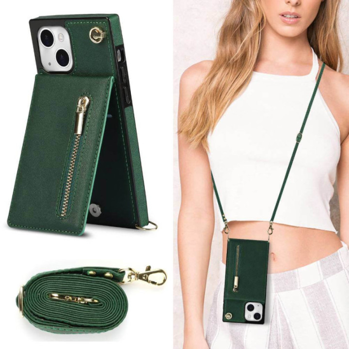 Zipper halskjede deksel Apple iPhone 16 - Rød