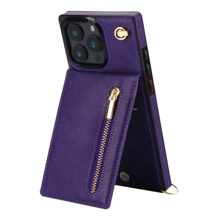 Zipper necklace case Apple iPhone 16 Pro - Lila