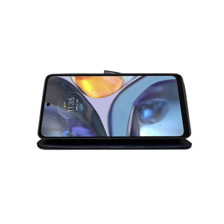 Lommebokdeksel 3-kort Motorola Moto G24 - Mørkeblå