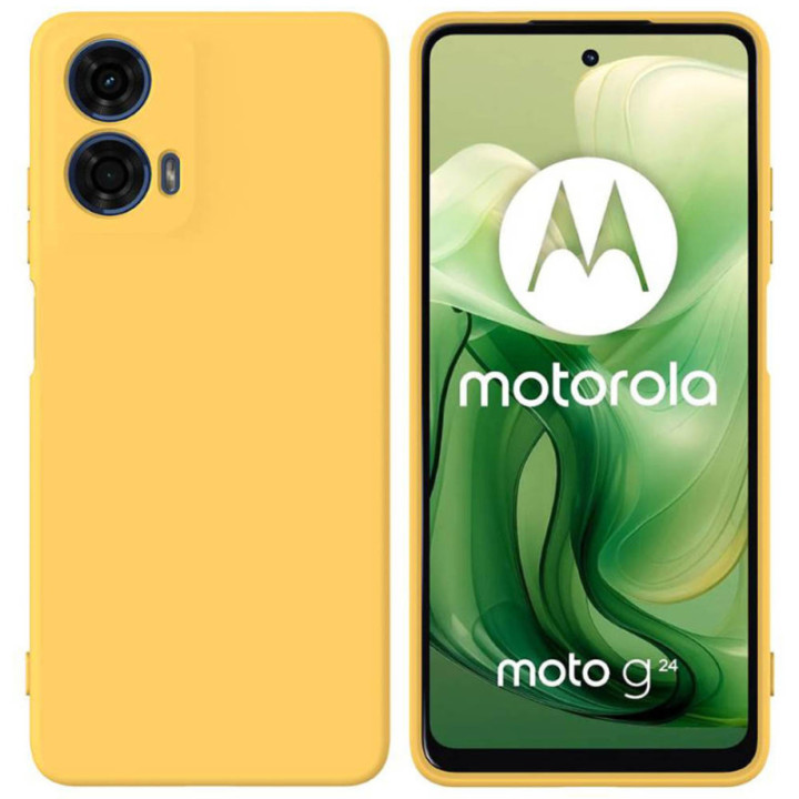 Liquid silikon skal Motorola Moto G24 - Gul