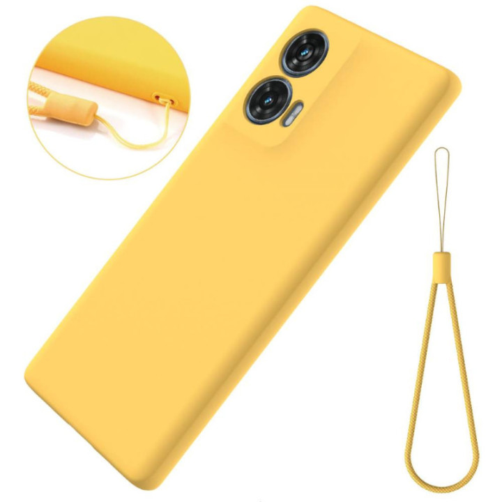 Liquid silikon skal Motorola Moto G24 - Gul