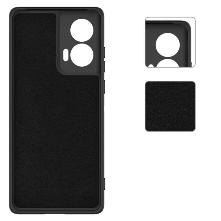 Liquid silikone cover Motorola Moto G24 - Sort