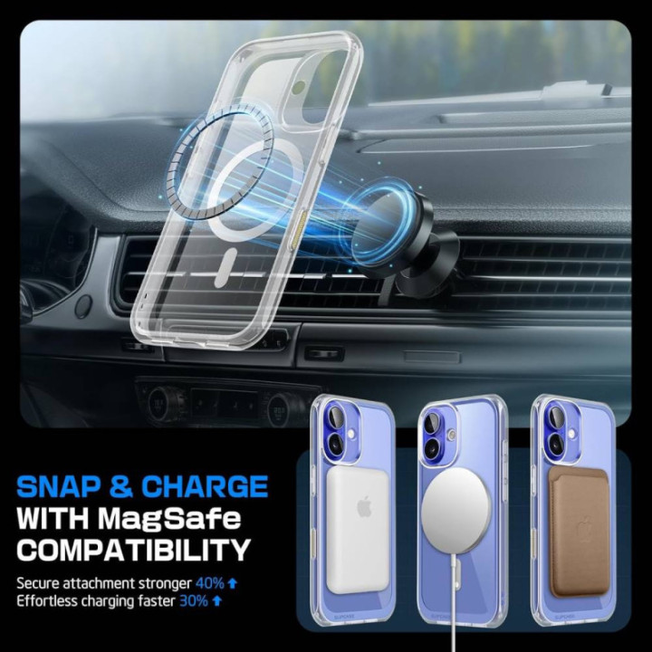 SUPCASE UB Mag skal Apple iPhone 16 - Clear