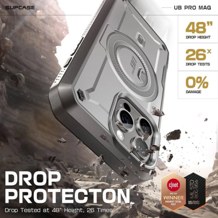 SUPCASE UB Pro Mag Hülle Apple iPhone 16 Pro - TiGray