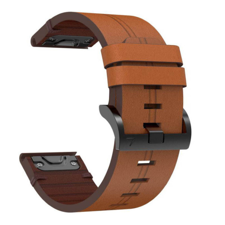 Nail læder urrem easyfit Garmin Fenix 5X - Chestnut Oak