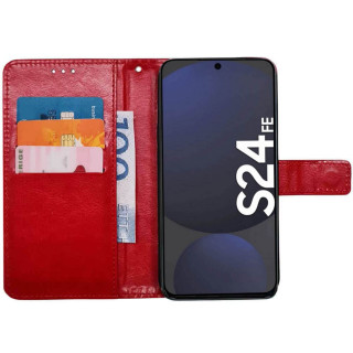 Wallet cover 3-kort Samsung Galaxy S24 FE - Rød
