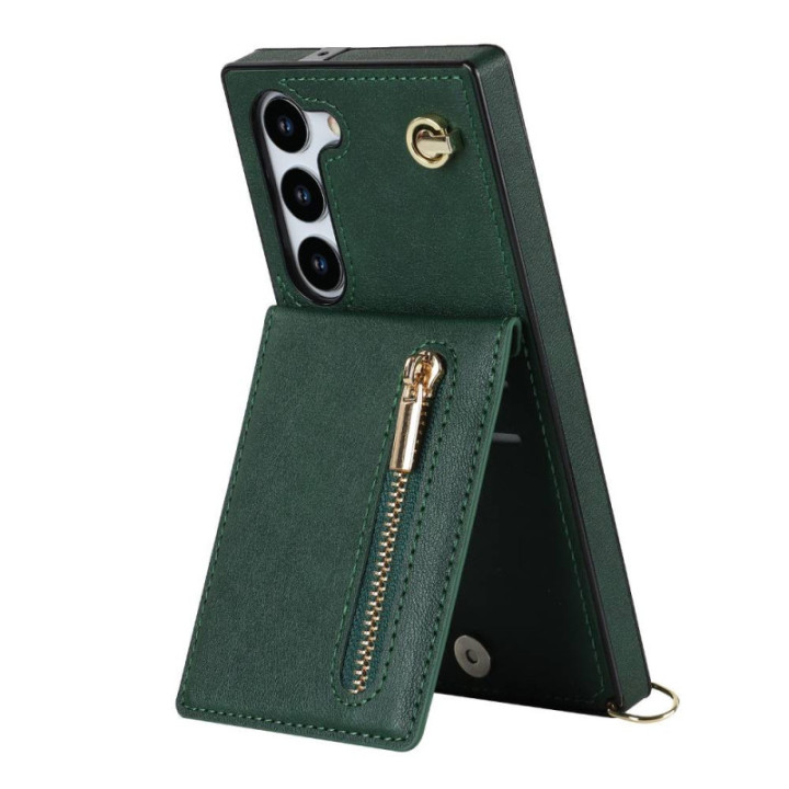 Zipper kaulakorukuori Samsung Galaxy S24 FE - Vihreä