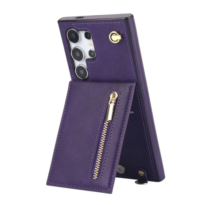 Zipper halskæde cover Samsung Galaxy S24 Ultra - Lilla