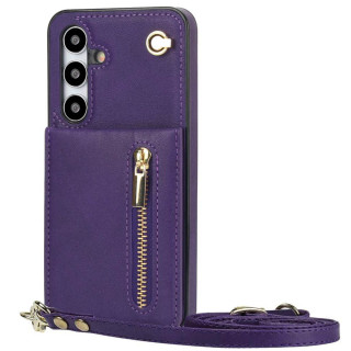 Zipper necklace case Samsung Galaxy S25 - Lila