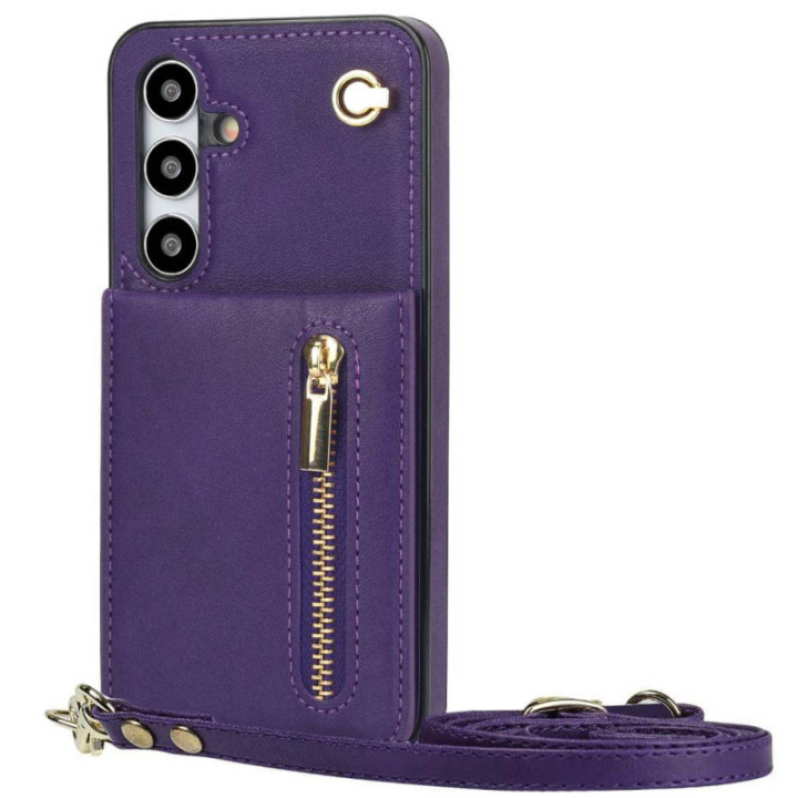 Zipper kaulakorukuori Samsung Galaxy S25 - Violetti