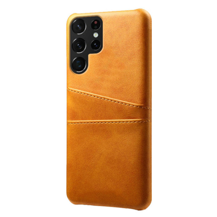 Retro Case with Cardslots Samsung Galaxy S25 Ultra - Yellow