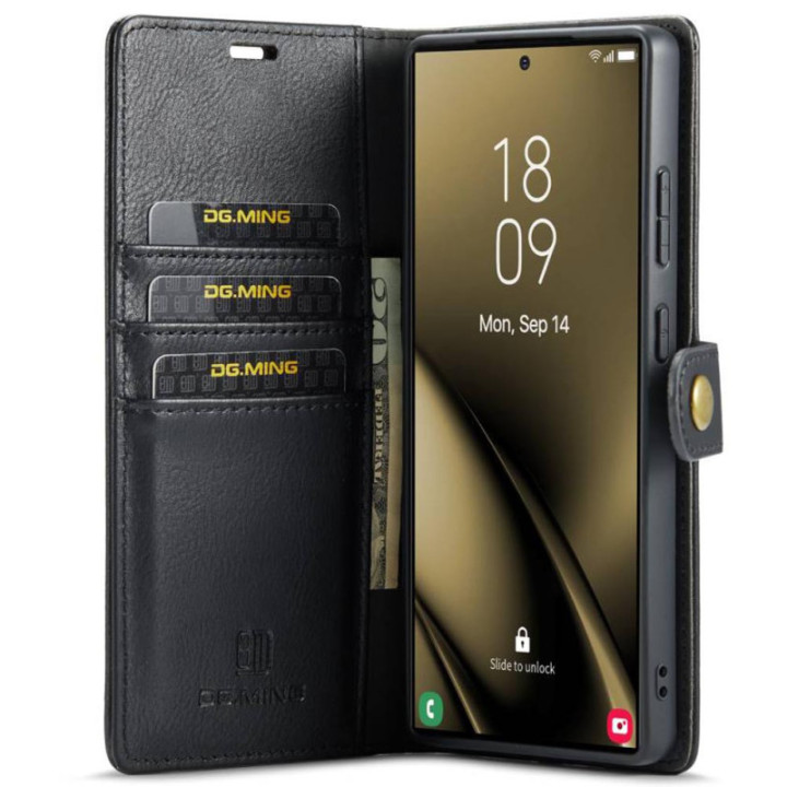 DG-Ming 2i1 Handyhülle Samsung Galaxy S25 Ultra - Schwarz