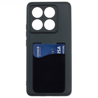 Silicone Case with card holder Xiaomi 15 Pro - Black