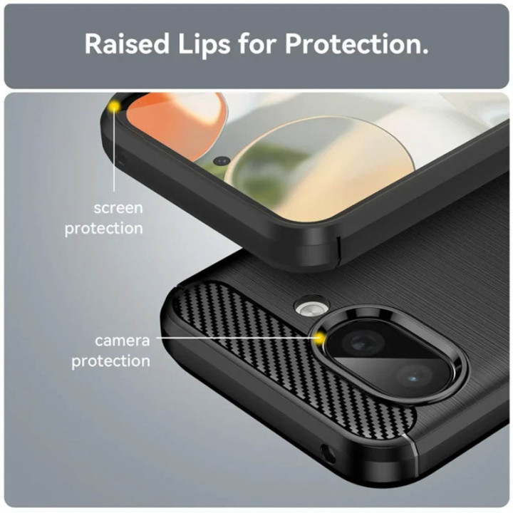 Børstet silikone cover Google Pixel 9a - Sort
