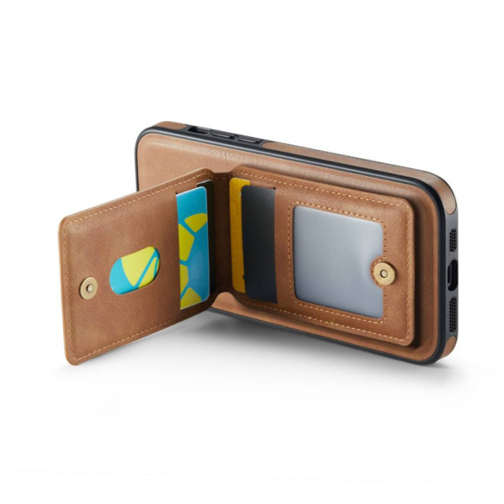 DG-Ming Magking K1 2in1 kotelo Apple iPhone 15 - Ruskea