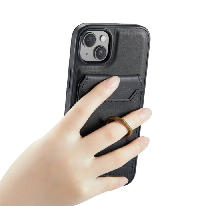 DG-Ming Magking K1 2in1 kotelo Apple iPhone 15 - Musta