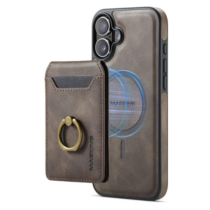 DG-Ming Magking K1 2i1 deksel Apple iPhone 16 - Coffee