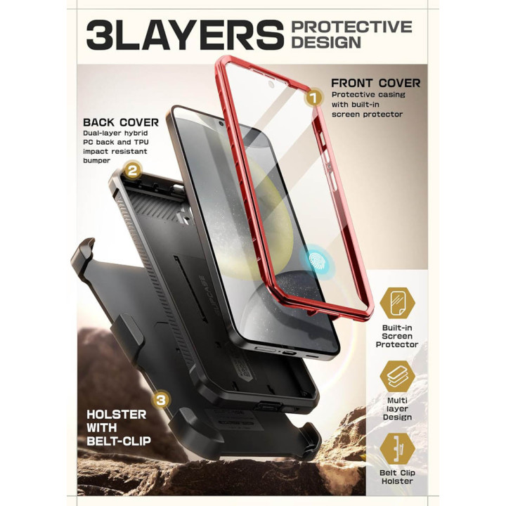 SUPCASE UB Pro 2-set Samsung Galaxy S25 Plus - Ruddy