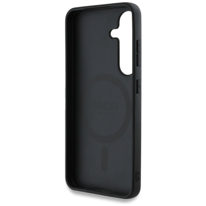 Guess Leather 4G MagSafe deksel Samsung Galaxy S25 - Brun
