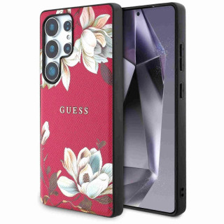 Guess Grained Flower MagSafe case Samsung Galaxy S25 Ultra - Fuchsia
