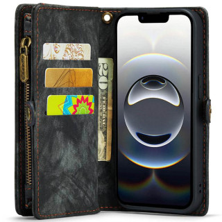 CaseMe puhelimenkotelo 008 8-kortti Apple iPhone 16E - Musta/harmaa