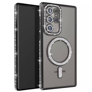 Diamond bling MagSafe deksel Samsung Galaxy S25 Ultra - Black