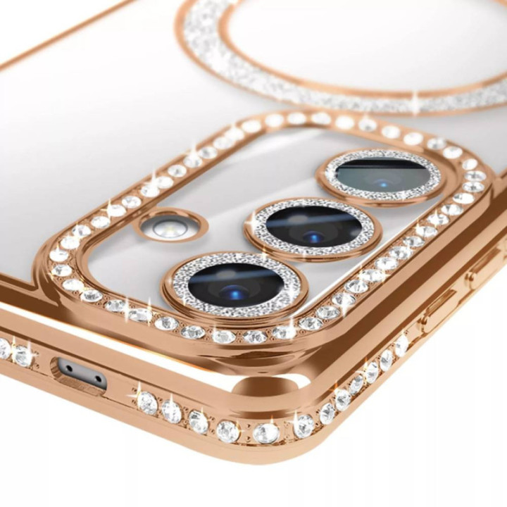 Diamond bling MagSafe cover Samsung Galaxy A26 5G - Gold