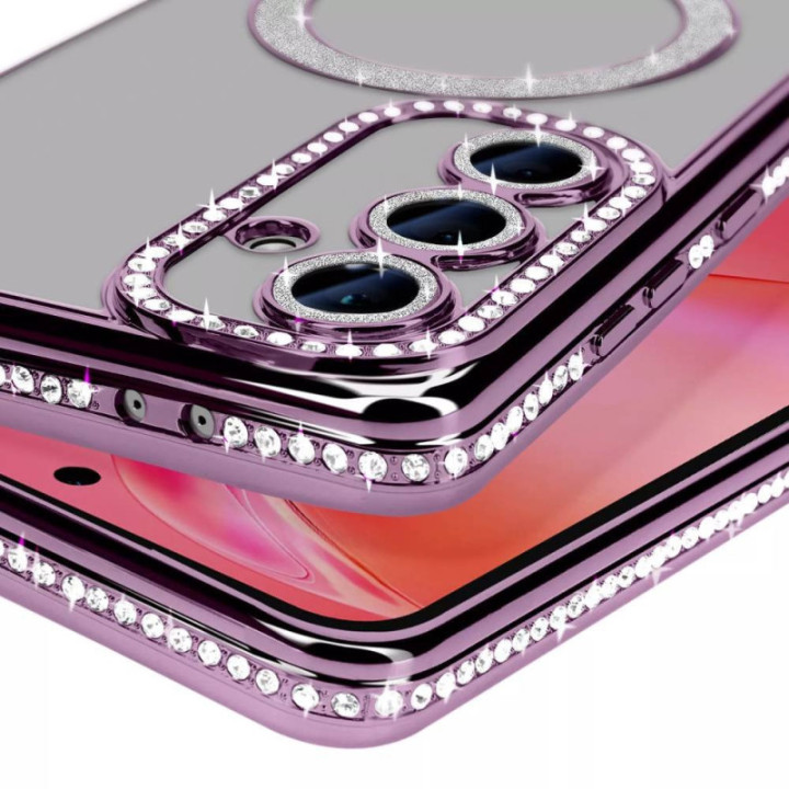 Diamond bling MagSafe Hülle Samsung Galaxy A26 5G - Purple