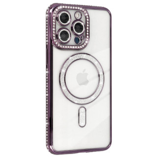 Diamond bling MagSafe deksel Apple iPhone 15 Pro - Purple