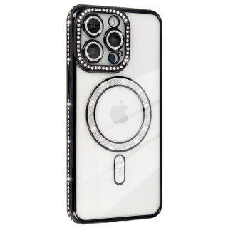 Diamond bling MagSafe deksel Apple iPhone 13 Pro Max - Svart