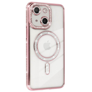 Diamond bling MagSafe kuori Apple iPhone 14 - Pink