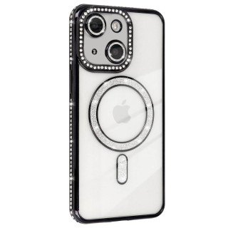 Diamond bling MagSafe skal Apple iPhone 15 - Svart
