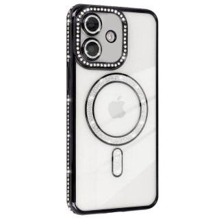 Diamond bling MagSafe skal Apple iPhone 12 - Svart