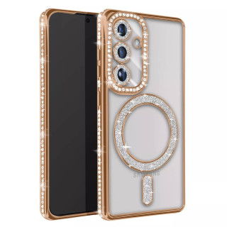 Diamond bling MagSafe cover Samsung Galaxy A25 5G - Gold