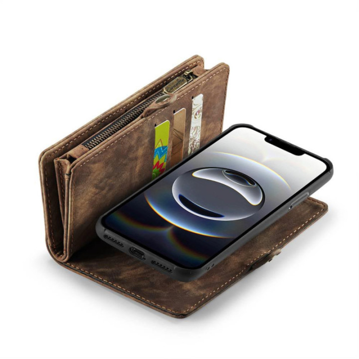 CaseMe phonecase 008 8-card Apple iPhone 16e - Brown
