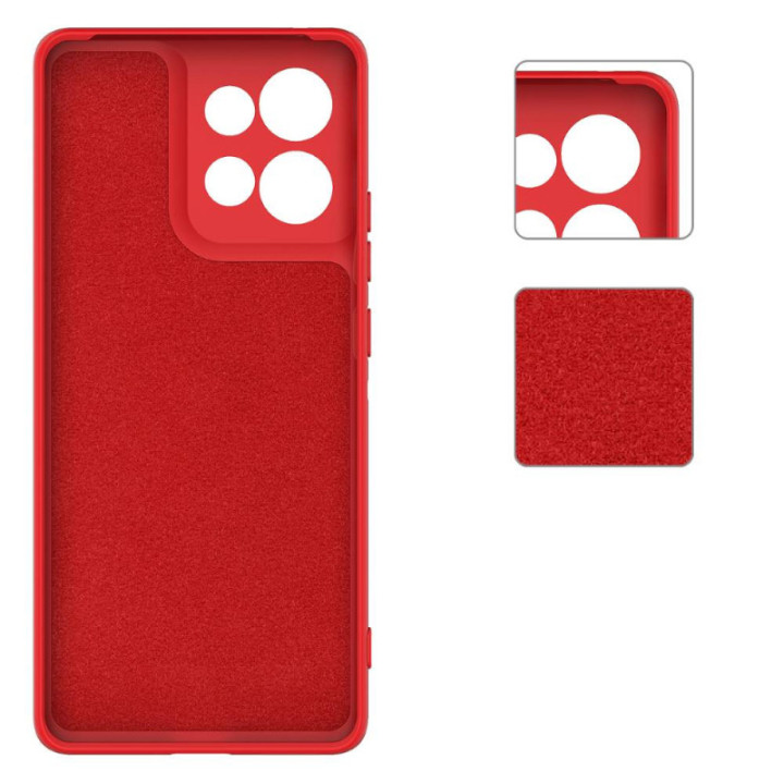 Liquid silikon skal Motorola Moto G Power (2025) - China Red