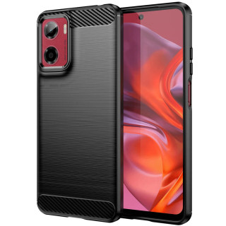 Gebürstet TPU hülle Motorola Moto E15 - Schwarz
