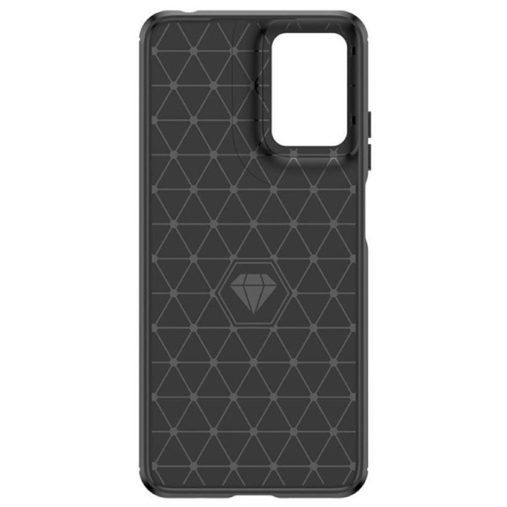 Gebürstet TPU hülle Motorola Moto E15 - Schwarz