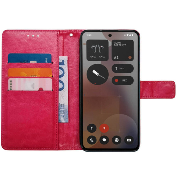 Lommebokdeksel 3-kort Nothing Phone 3a Pro - Rosa