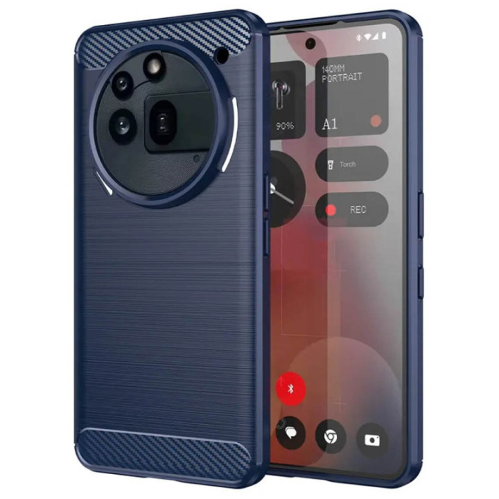 Gebürstet TPU hülle Nothing Phone 3a Pro - Blau