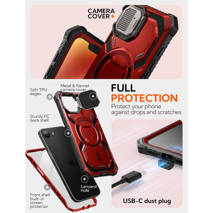 i-Blason Armorbox kotelo Apple iPhone 16e - Ruddy