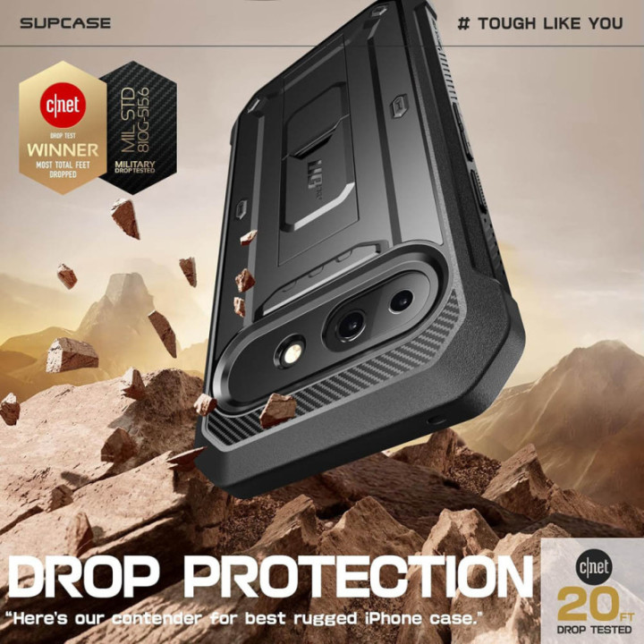 SUPCASE UB Pro Hülle Google Pixel 9a - Schwarz