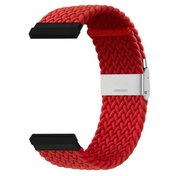 Flettet elastisk urrem Fitbit Sense 2 - Mørkerød