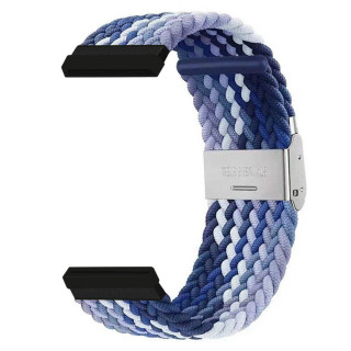 Geflochtenes Elastisches Uhrarmband Fitbit Sense - Gradient blau
