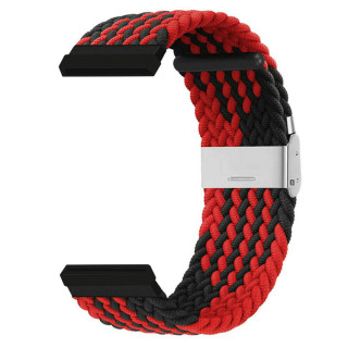 Flettet elastisk urrem Fitbit Versa 3 - Rød/sort