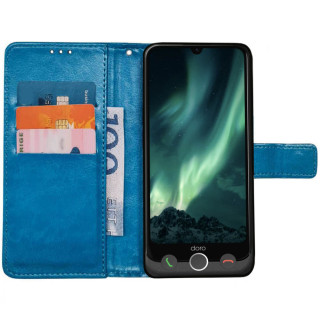 Wallet cover 3-kort Doro Aurora A30 - Lyseblå