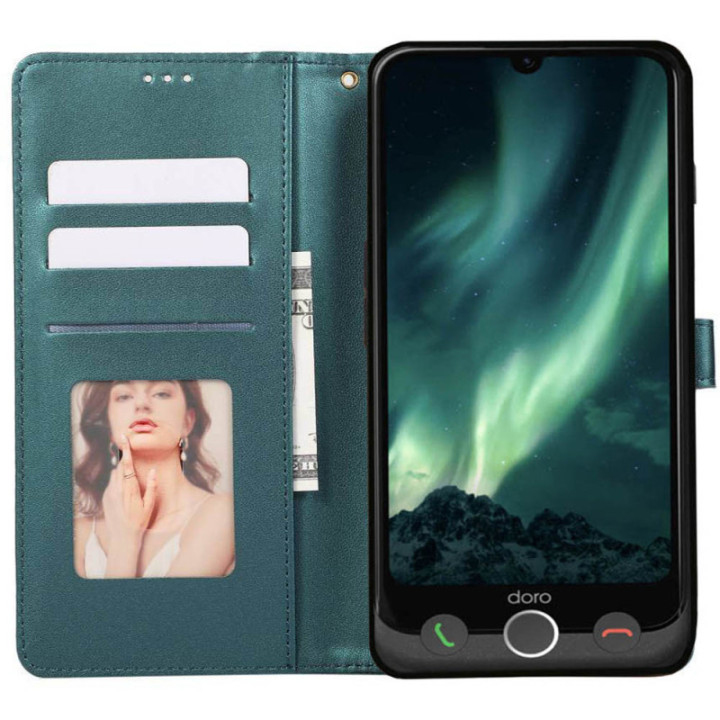 Mobile case 3-card Doro Aurora A30 - Forest Green