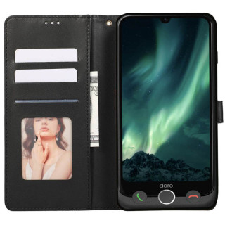 Blush mobilcover 3-kort Doro Aurora A30 - Onyx Black