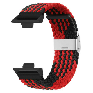 Braided elastic watchband Huawei Watch Fit 4 Pro - Red/black