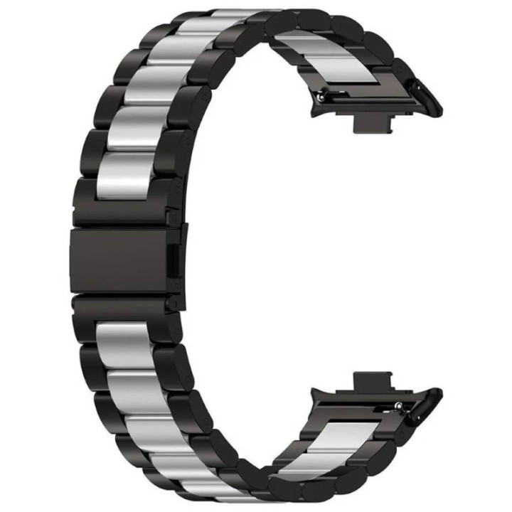 Edelstahl Uhrarmband Huawei Watch Fit 4 Pro - Schwarz/silber